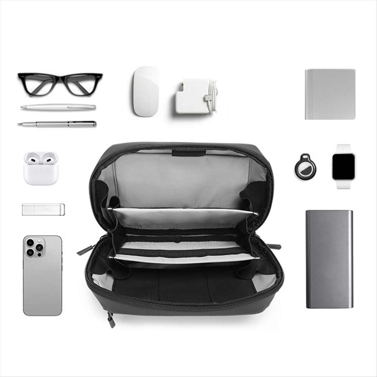 ☶❈＊♥AC1578-Waterproof Tech Pou - огляд і ціна Tech Accessories Travel Organizer Pouch